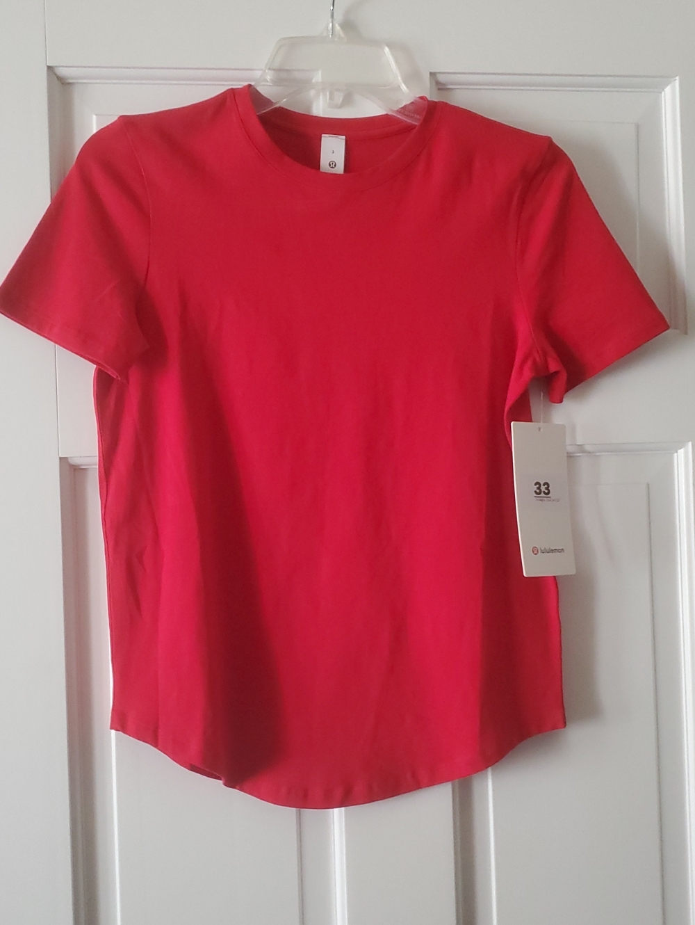 NWT lululemon Love Crew Tee Oxfoed Red Sz 2